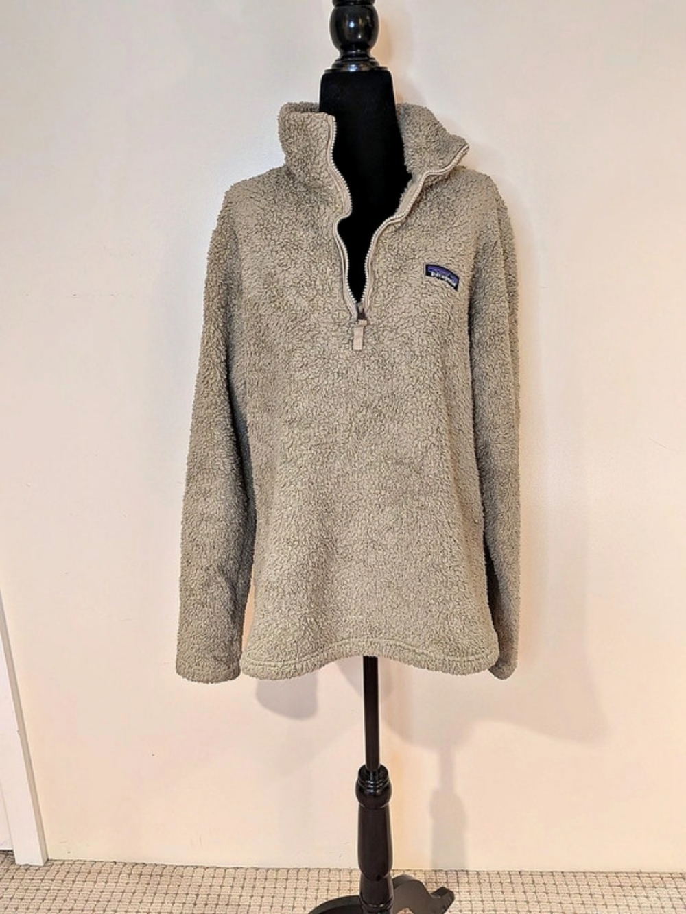 Patagonia Los Gatos 1/4 Zip Fleece Pullover Tan Size L